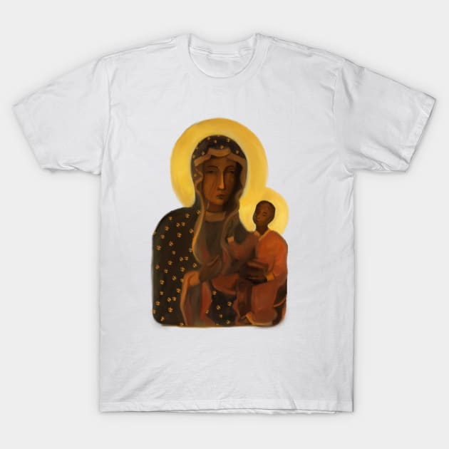 Our Lady of Częstochowa T-Shirt by HappyRandomArt